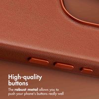 Accezz Leather Back Cover with MagSafe Apple iPhone 16 Pro - Sienna Brown