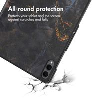 imoshion Design Trifold Case Samsung Galaxy Tab S11 / S12 Ultra - Black Marble