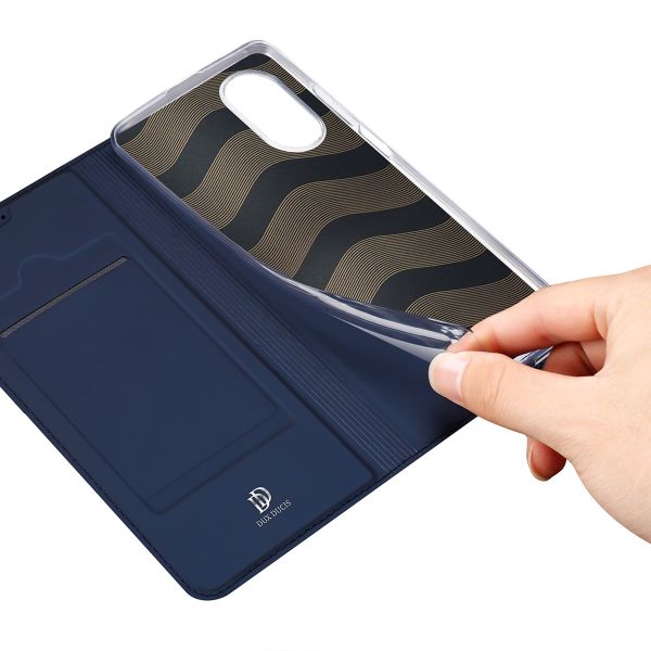 Dux Ducis Slim Softcase Bookcase Oppo A17 - Donkerblauw