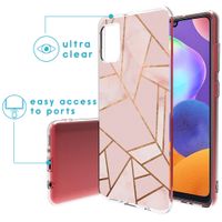 imoshion Design hoesje Samsung Galaxy A31 - Grafisch Koper / Roze