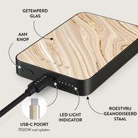Burga Magnetic Powerbank 5.000 mAh - Geschikt voor MagSafe en Qi2 - Full Glam / Gunmetal