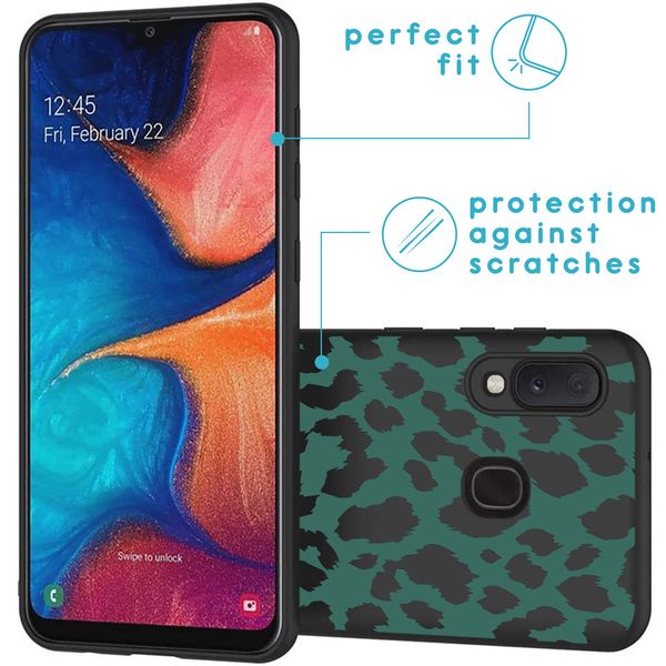 imoshion Design hoesje Samsung Galaxy A20e - Green Leopard