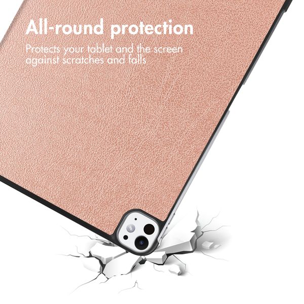 imoshion Trifold Book Case Apple iPad Pro 11 (2025) M5 / (2024) M4 - Rose Gold