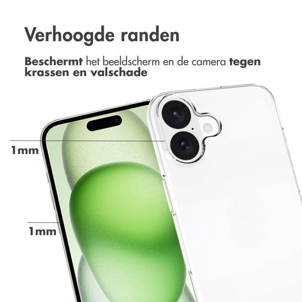 Accezz Clear Backcover Apple iPhone 16 Plus - Transparant