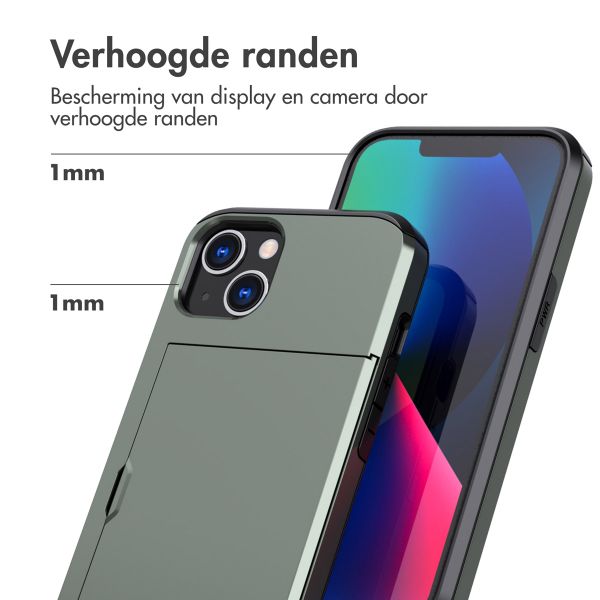 imoshion Backcover met pasjeshouder Apple iPhone 13 - Donkergroen