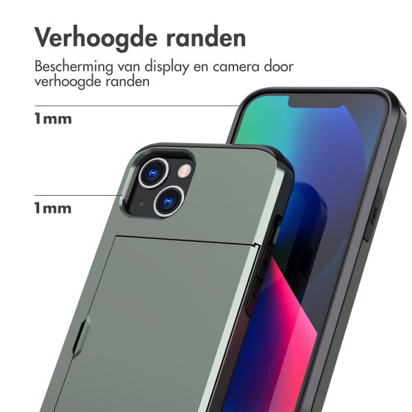 imoshion Backcover met pasjeshouder iPhone 13 - Donkergroen