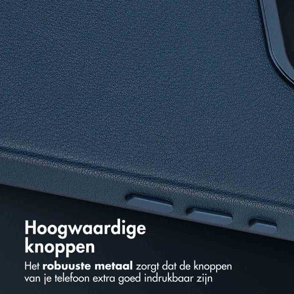 Accezz MagSafe Leather Backcover Apple iPhone 16e - Nightfall Blue