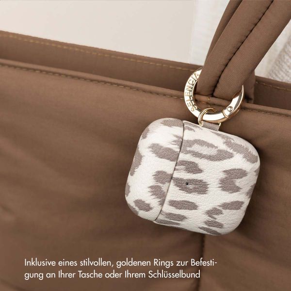 Selencia Sabi Case met panterprint  Apple Airpods 1 / 2 - Soft Ivory