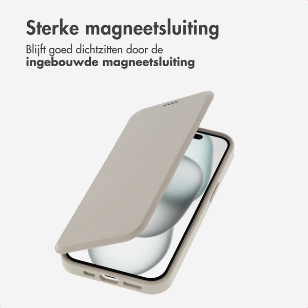 imoshion Transparante Bookcase met MagSafe Apple iPhone 15 - Beige