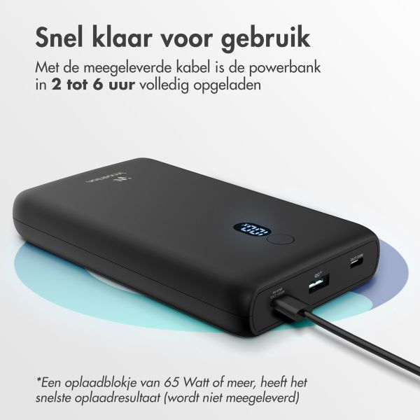 imoshion Laptop Powerbank 20.000 mAh - Quick Charge en Power Delivery - 100W - Zwart
