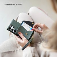 Selencia Sera Phone Case with Cord and Envelope Card Holder Apple iPhone 16 - Sage Green