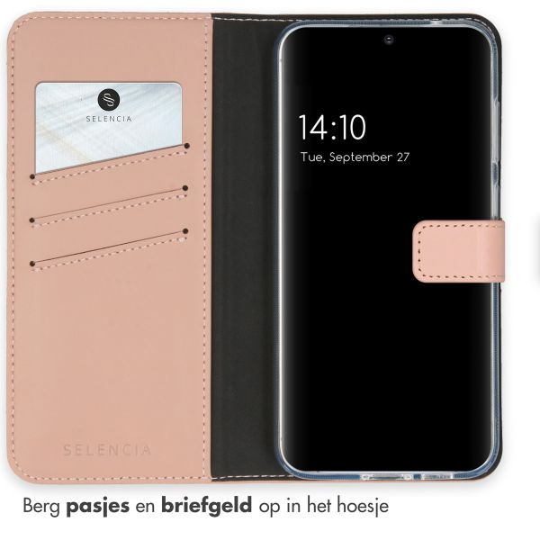 Selencia Echt Leren Bookcase Samsung Galaxy S23 FE - Dusty Pink