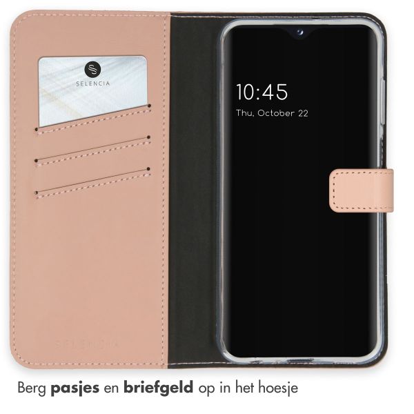 Selencia Echt Leren Bookcase Samsung Galaxy A25 (5G) - Dusty Pink