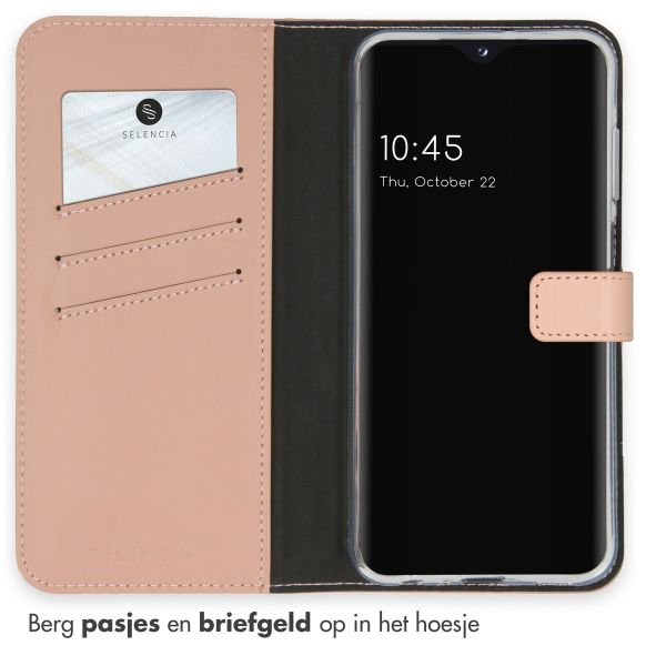 Selencia Echt Lederen Bookcase Samsung Galaxy A25 (5G) - Dusty Pink