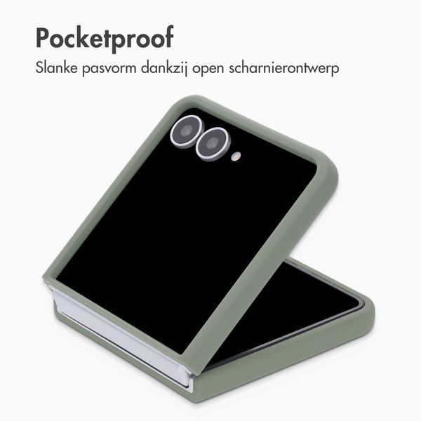 Accezz Liquid Silicone Backcover Samsung Galaxy Z Flip 8 - Cooper Green