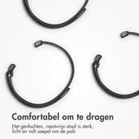 imoshion Milanees magnetisch bandje Samsung Galaxy Watch 8 (40/44mm) / Classic (46mm) - Zwart