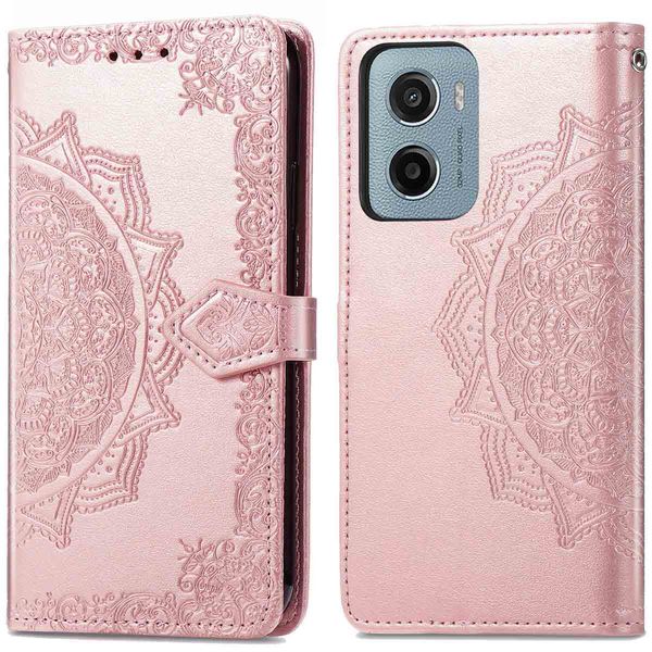 imoshion Mandala Bookcase Motorola Moto G05 / E15 - Rose Gold