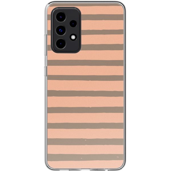 imoshion Design hoesje Samsung Galaxy A52(s) (5G/4G) - Striped peach reverse