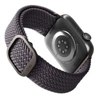 Uniq Aspen Braided bandje Apple Watch Series 1 t/m 11 / SE / Ultra (44/45/46/49 mm) - Granite Grey