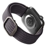 Uniq Aspen Braided bandje Apple Watch Series 1 t/m 10 / SE / Ultra (2) (44/45/46/49 mm) - Granite Grey