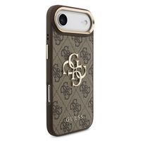 Guess 4G Metal Logo Backcover Apple iPhone Air - Gold Edge - Brown