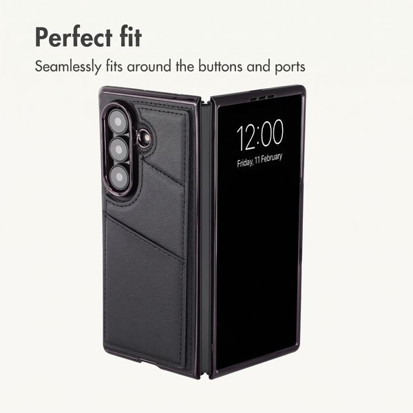 imoshion Faux Leather MagSafe Back Cover with Card Holder Samsung Galaxy Z Fold 8 Ultra - Black