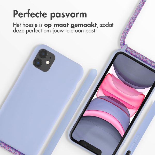 imoshion Siliconen hoesje met koord Apple iPhone 11 - Paars