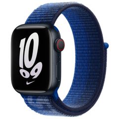 Apple Nike Sport Loop Band Apple Watch Series 1 t/m 9 / SE (38/40/41 mm) | Series 10 / 11 (42 mm) - Game Royal / Midnight Navy