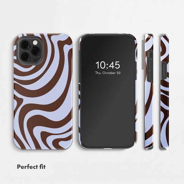 Selencia Vivid Back Cover Apple iPhone 12 (Pro) - Dream Swirl Chocolate