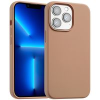 Accezz Liquid Silicone Backcover met MagSafe iPhone 13 Pro - Light Brown