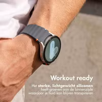 imoshion Wave Siliconenband Samsung Galaxy Watch 8 (40/44mm) / Classic (46mm) - Donkergrijs