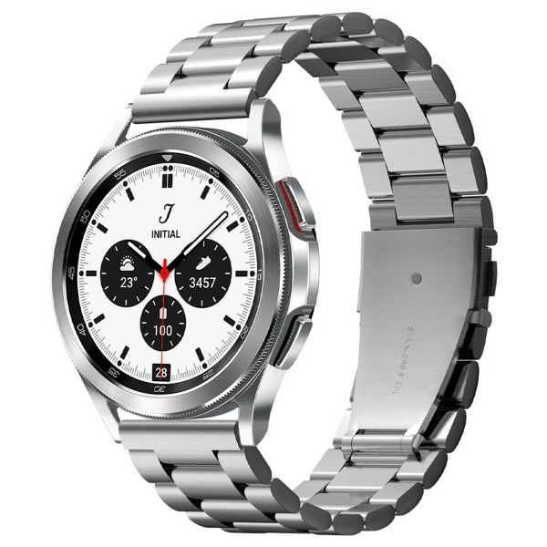 Spigen Universeel Modern Fit Steel Watch band Samsung Galaxy Watch - 20 mm - Zilver