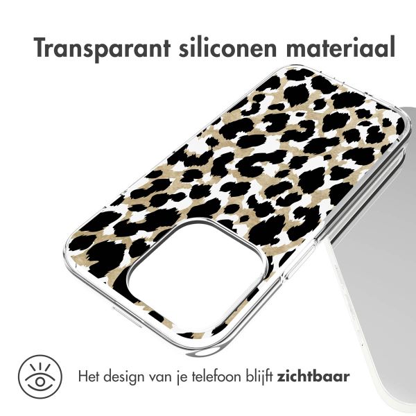 imoshion Design hoesje iPhone 14 Pro - Luipaard / Zwart