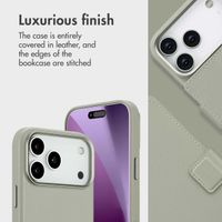 Accezz 2-in-1 Leather Bookcase with MagSafe Apple iPhone 17 Pro Max - Light Grey