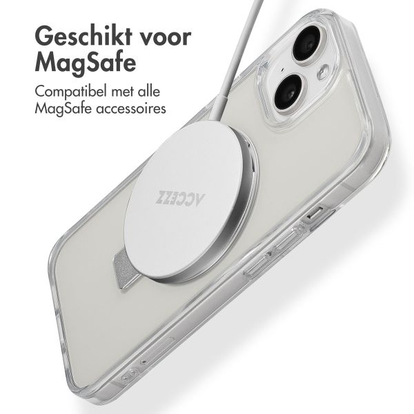 Accezz Ring Stand Backcover met MagSafe Apple iPhone 15 - Transparant
