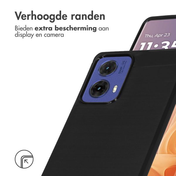 imoshion Brushed Backcover voor de Motorola Moto G85 - Zwart