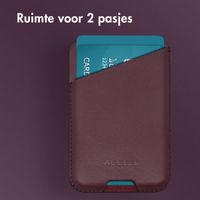 Accezz Leather Cardholder MagSafe - Kaarthouder met MagSafe - Heath Purple