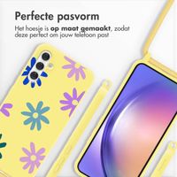 imoshion Siliconen design hoesje met koord Samsung Galaxy A54 (5G) - Yellow Flower Distance