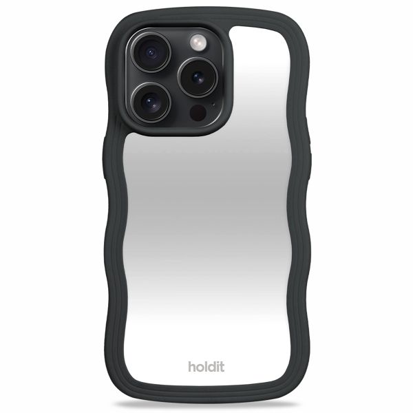 Holdit Wavy Case iPhone 15 Pro - Black / Mirror