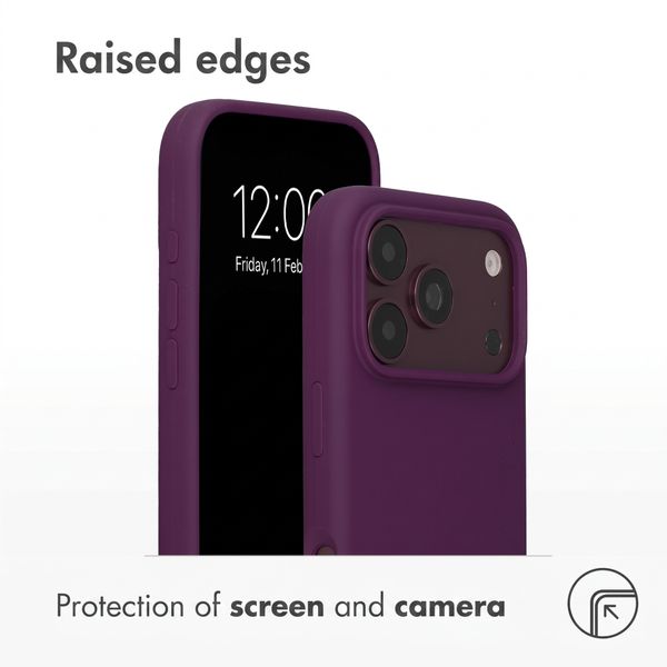 Accezz Liquid Silicone Case with MagSafe Apple iPhone 18 Pro Max / 17 Pro Max - Dark Cherry