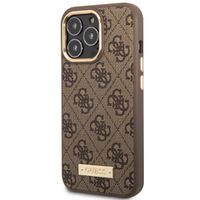 Guess 4G Logo Monogram Backcover MagSafe Apple iPhone 14 Pro - Bruin