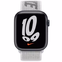Apple Nike Sport Loop Band Apple Watch Series 1 t/m 9 / SE (38/40/41 mm) | Series 10 / 11 (42 mm) - Black And White