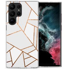 imoshion Design hoesje Samsung Galaxy S23 Ultra - Grafisch Koper / Wit