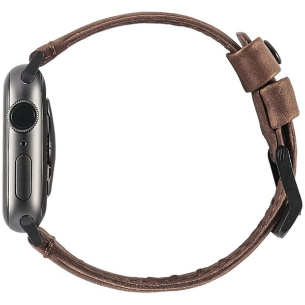 UAG Leather Strap band Apple Watch Series 1 t/m 9 / SE (38/40/41 mm) | Series 10 / 11 (42 mm) - Bruin