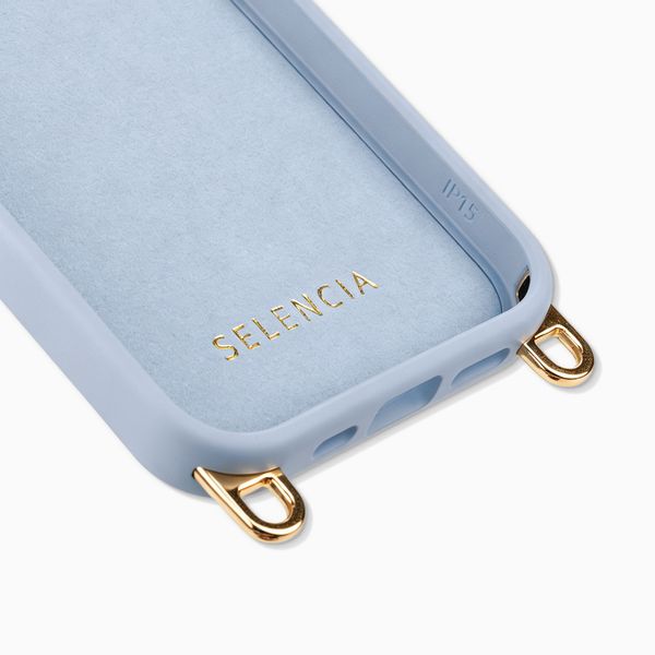Selencia Rivièra MagSafe Backcover met afneembare haakjes Apple iPhone 15 - Powder Blue