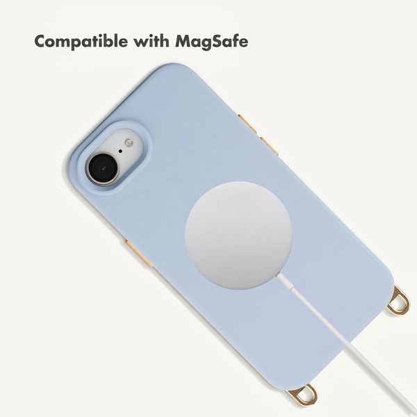 Selencia Rivièra MagSafe Back Cover with detachable hooks Apple iPhone 17e / 16e - Powder Blue