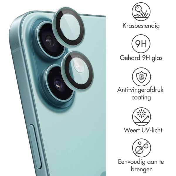 imoshion 2 Pack Camera lens protector Apple iPhone 16 / 16 Plus - Teal