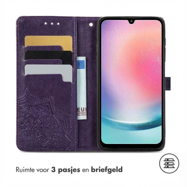 imoshion Mandala Bookcase Samsung Galaxy A25 (5G) - Paars