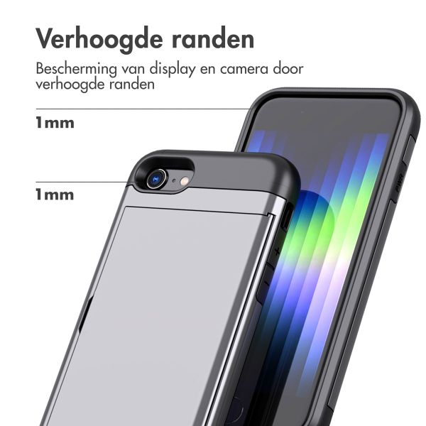 imoshion Backcover met pasjeshouder Apple iPhone SE (2022 / 2020) / 8 / 7 - Grijs