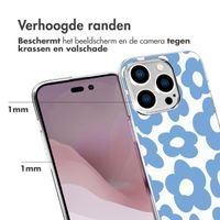imoshion Design hoesje Apple iPhone 14 Pro - Retro Blue Flowers